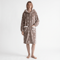 Le Prestige du Peignoir Peignoir Polaire Femme Chaud à Capuche