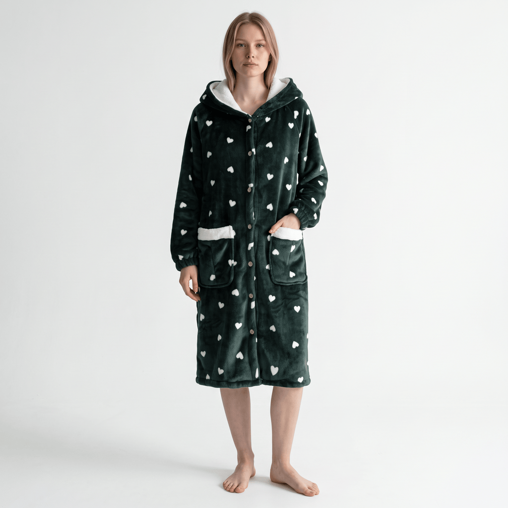Le Prestige du Peignoir Peignoir Polaire Femme Chaud à Capuche