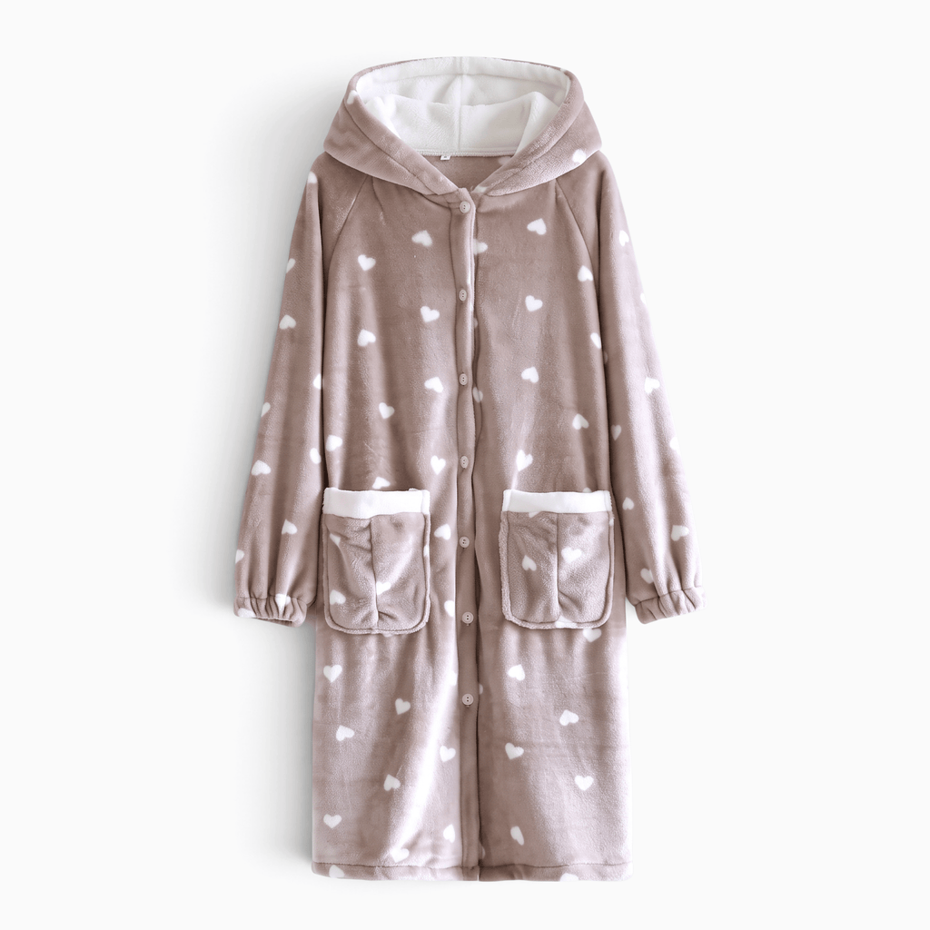 Le Prestige du Peignoir Peignoir Polaire Femme Chaud à Capuche