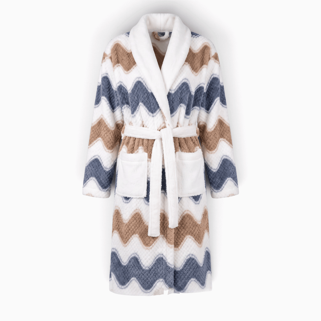 Le Prestige du Peignoir Peignoir Polaire Femme Chaud à Motifs