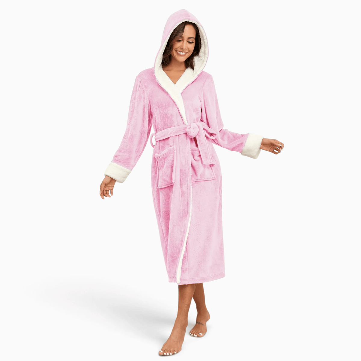 Le Prestige du Peignoir Peignoir Polaire Femme Chaud avec Capuche
