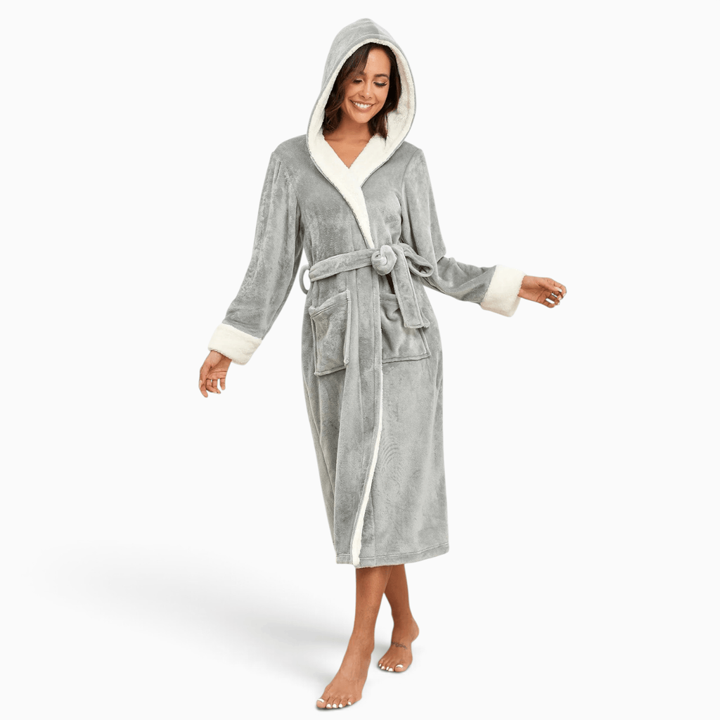 Le Prestige du Peignoir Peignoir Polaire Femme Chaud avec Capuche