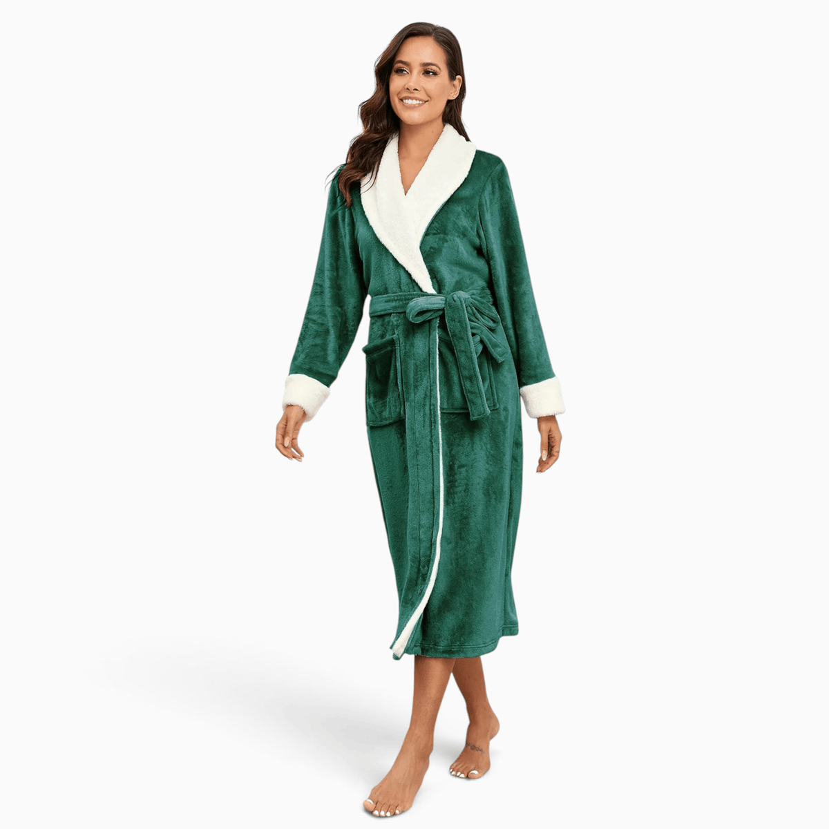 Le Prestige du Peignoir Peignoir Polaire Femme Chaud avec Poches