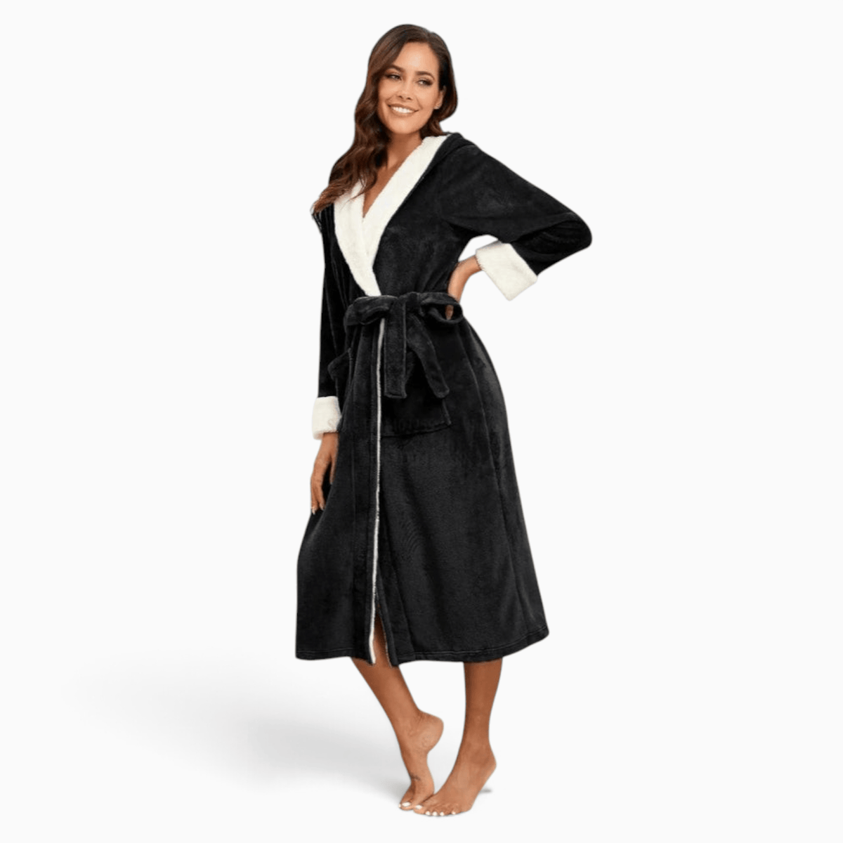 Le Prestige du Peignoir Peignoir Polaire Femme Chaud avec Poches