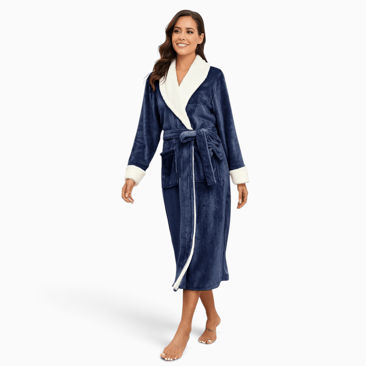 Le Prestige du Peignoir Peignoir Polaire Femme Chaud avec Poches