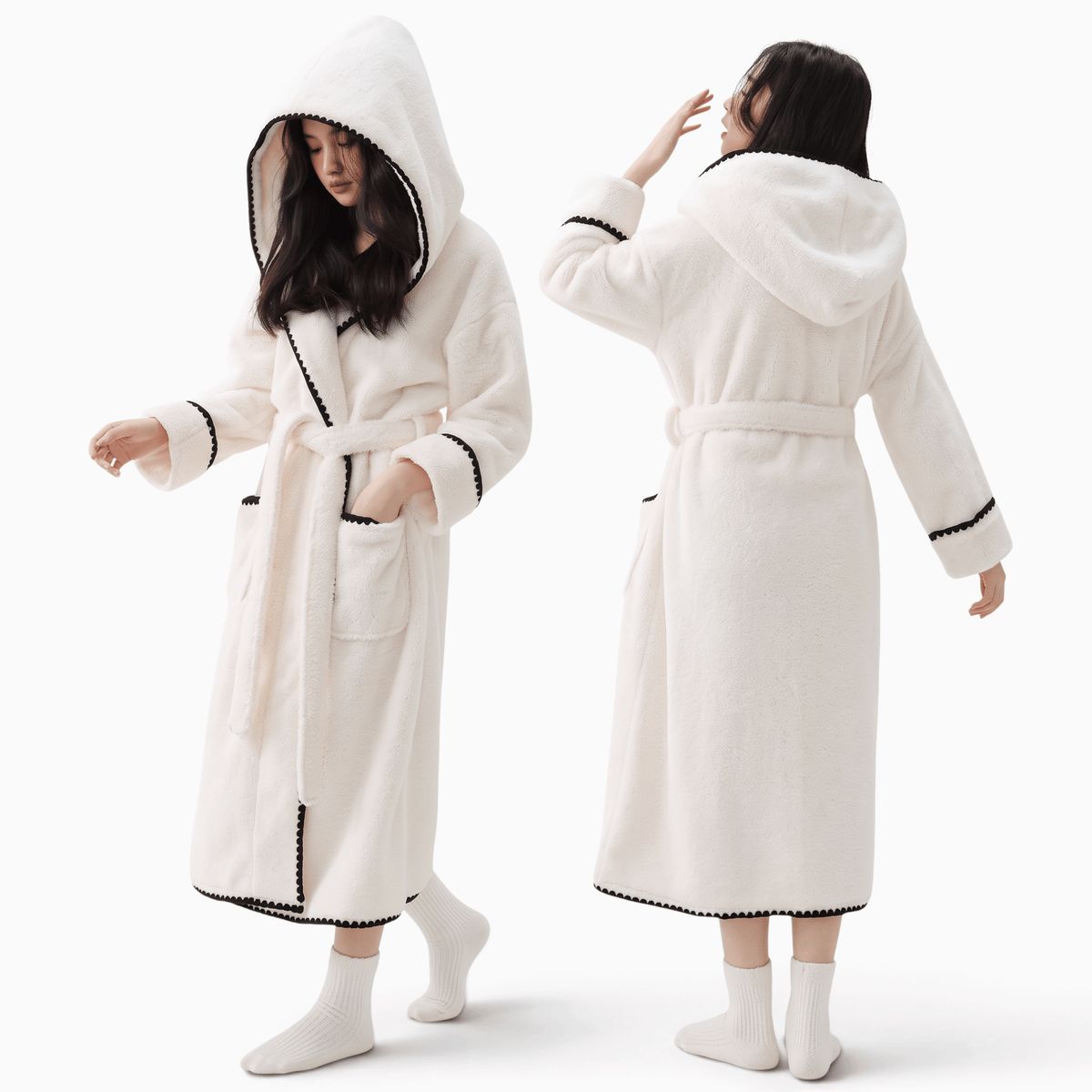Le Prestige du Peignoir Peignoir Polaire Femme Chaud Doux