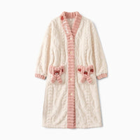 Le Prestige du Peignoir Peignoir Polaire Femme Chaud Doux Design