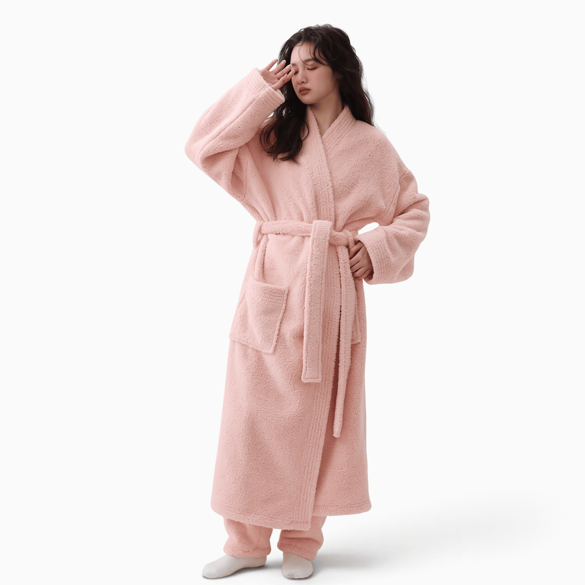 Le Prestige du Peignoir Peignoir Polaire Femme Chaud Épais