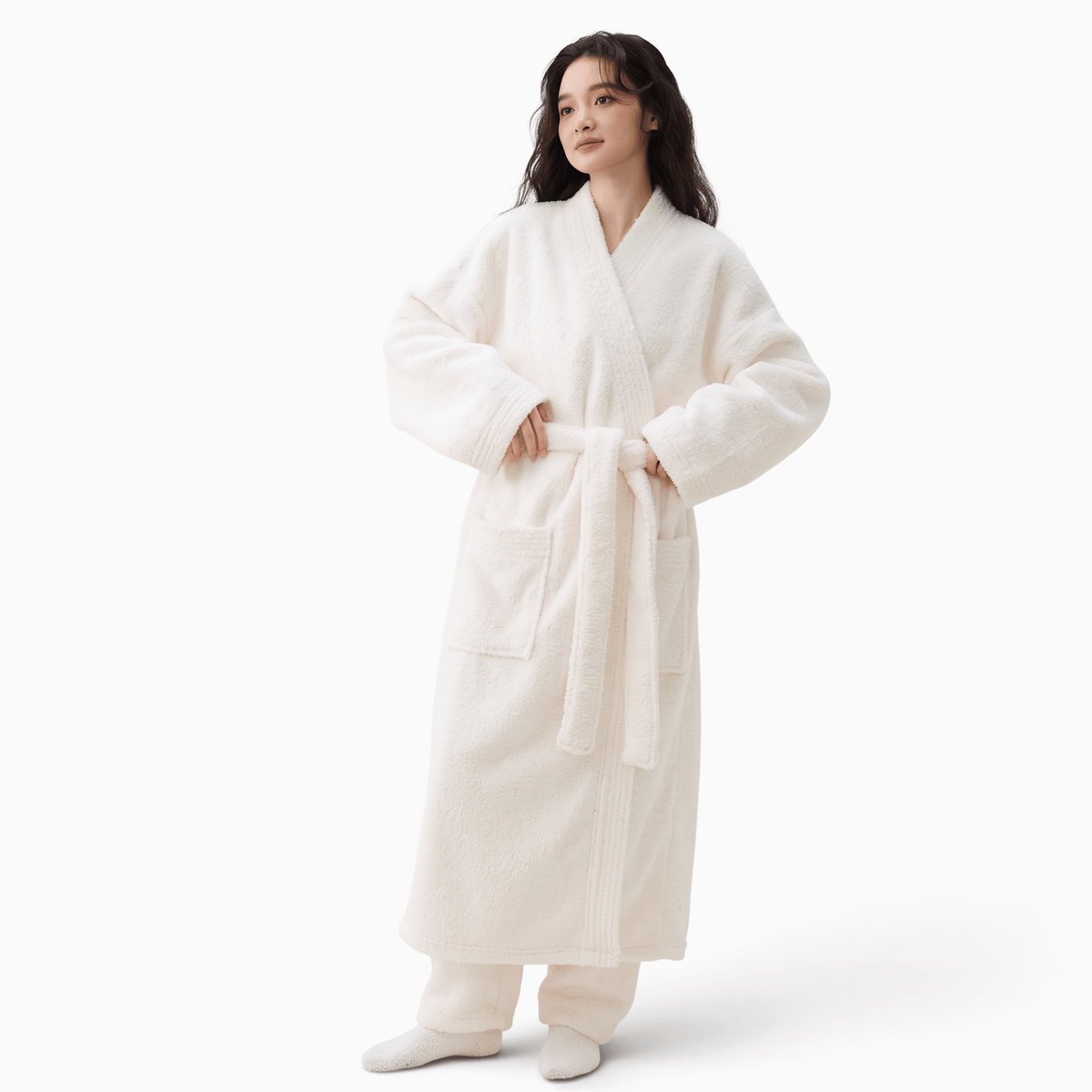 Le Prestige du Peignoir Peignoir Polaire Femme Chaud Épais