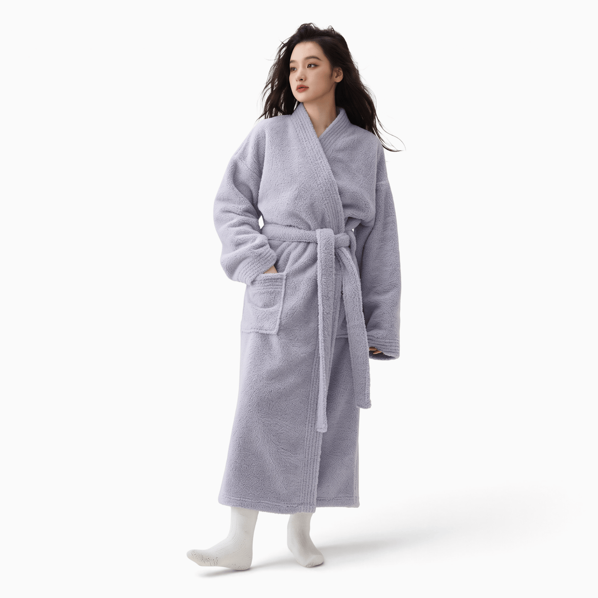 Le Prestige du Peignoir Peignoir Polaire Femme Chaud Épais