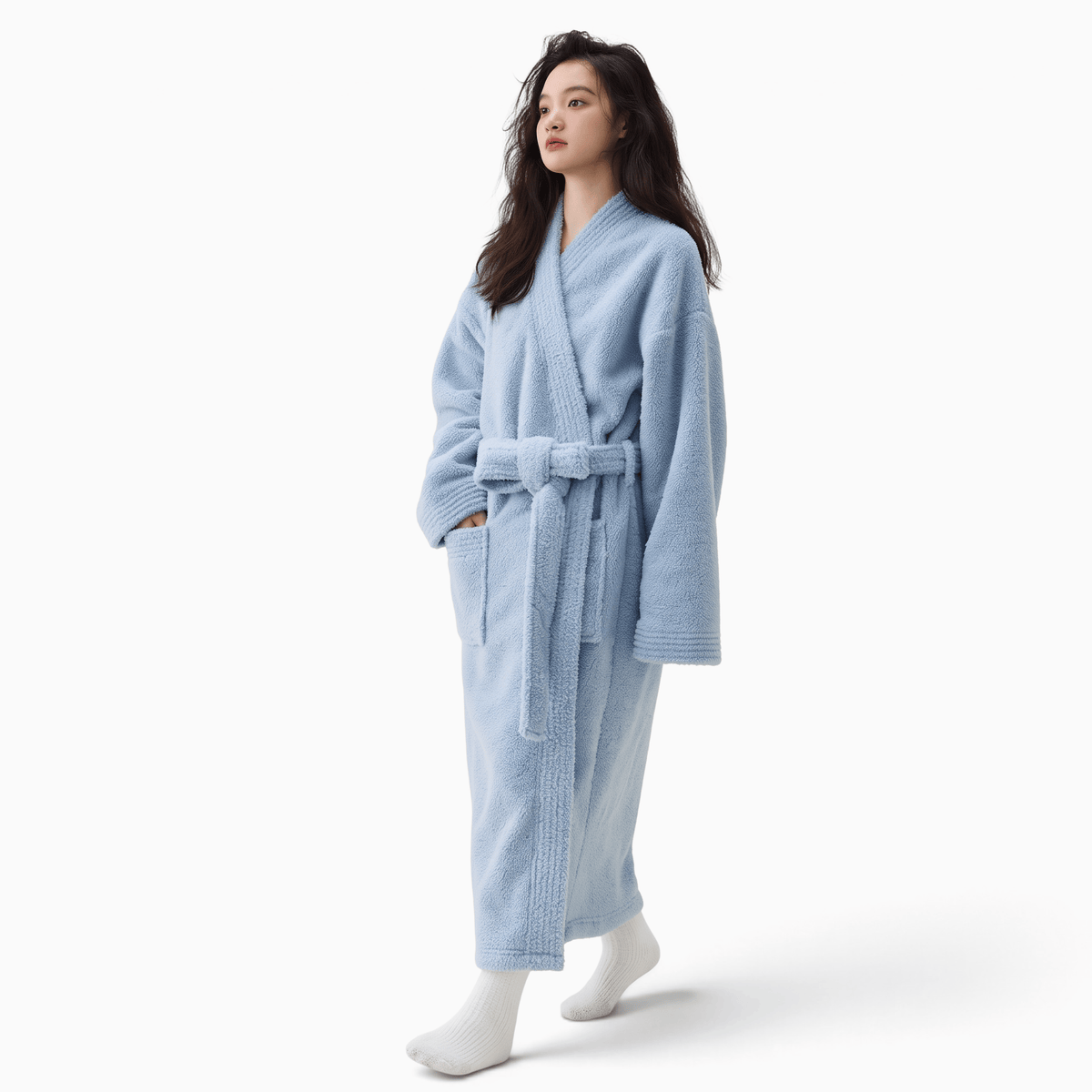 Le Prestige du Peignoir Peignoir Polaire Femme Chaud Épais