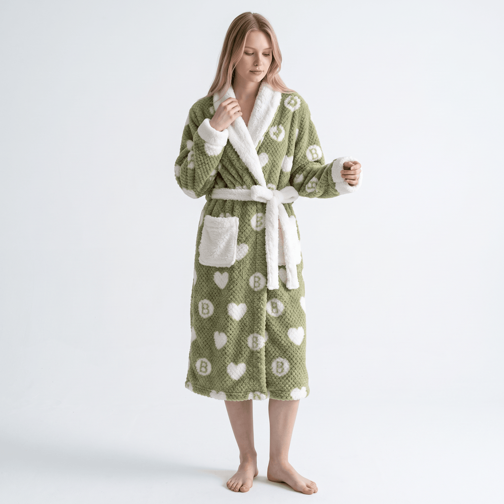 Le Prestige du Peignoir Peignoir Polaire Femme Chaud et Doux à Motifs