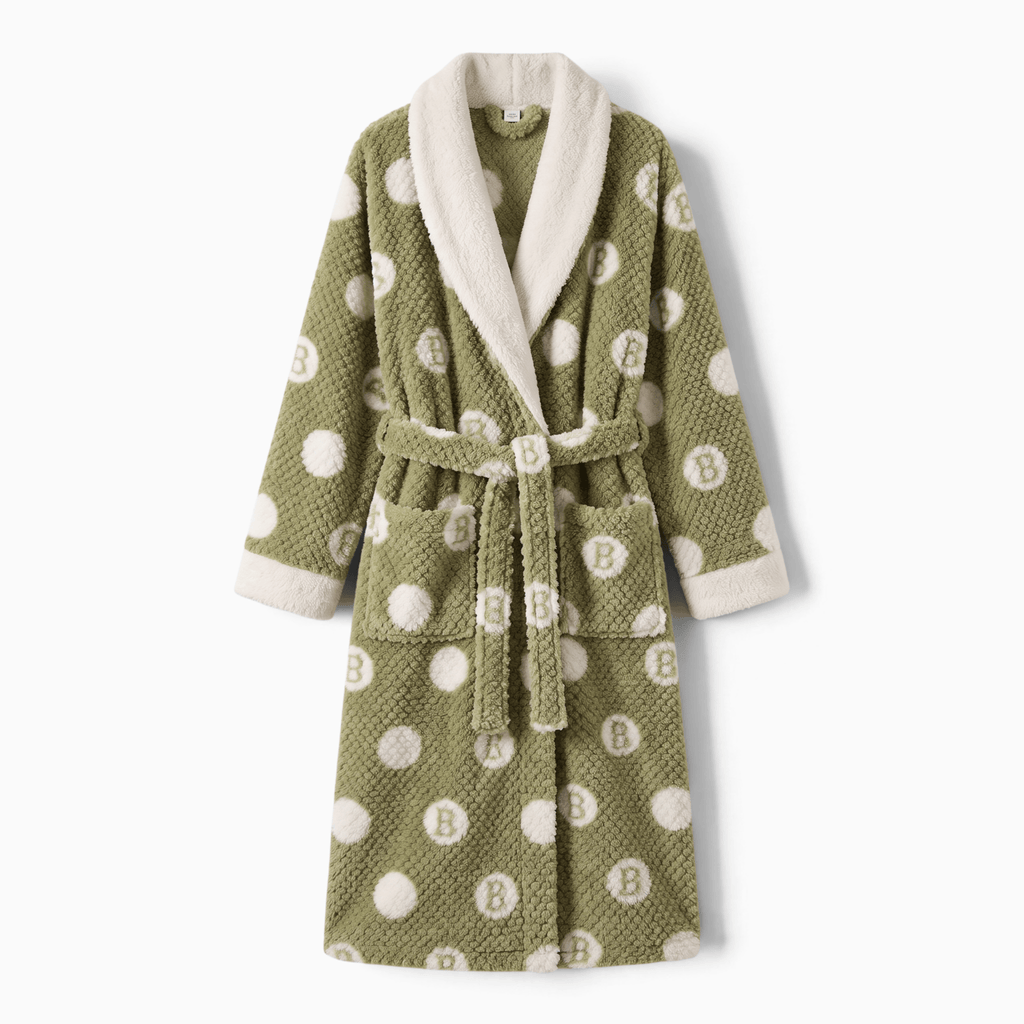 Le Prestige du Peignoir Peignoir Polaire Femme Chaud et Doux à Motifs