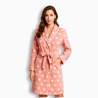 Le Prestige du Peignoir Peignoir Polaire Femme Cœur