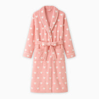 Le Prestige du Peignoir Peignoir Polaire Femme Cœur