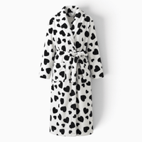 Le Prestige du Peignoir Peignoir Polaire Femme Doux Cœur