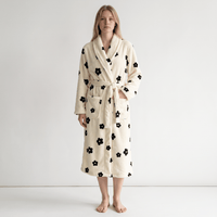 Le Prestige du Peignoir Peignoir Polaire Femme Fleur
