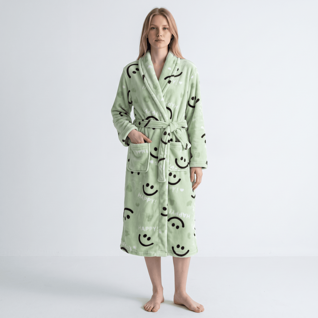Le Prestige du Peignoir Peignoir Polaire Femme Happy
