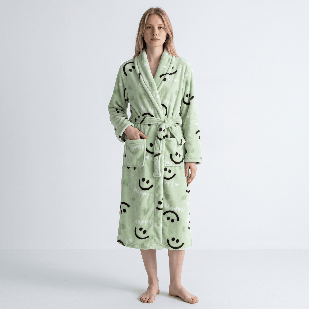 Le Prestige du Peignoir Peignoir Polaire Femme Happy