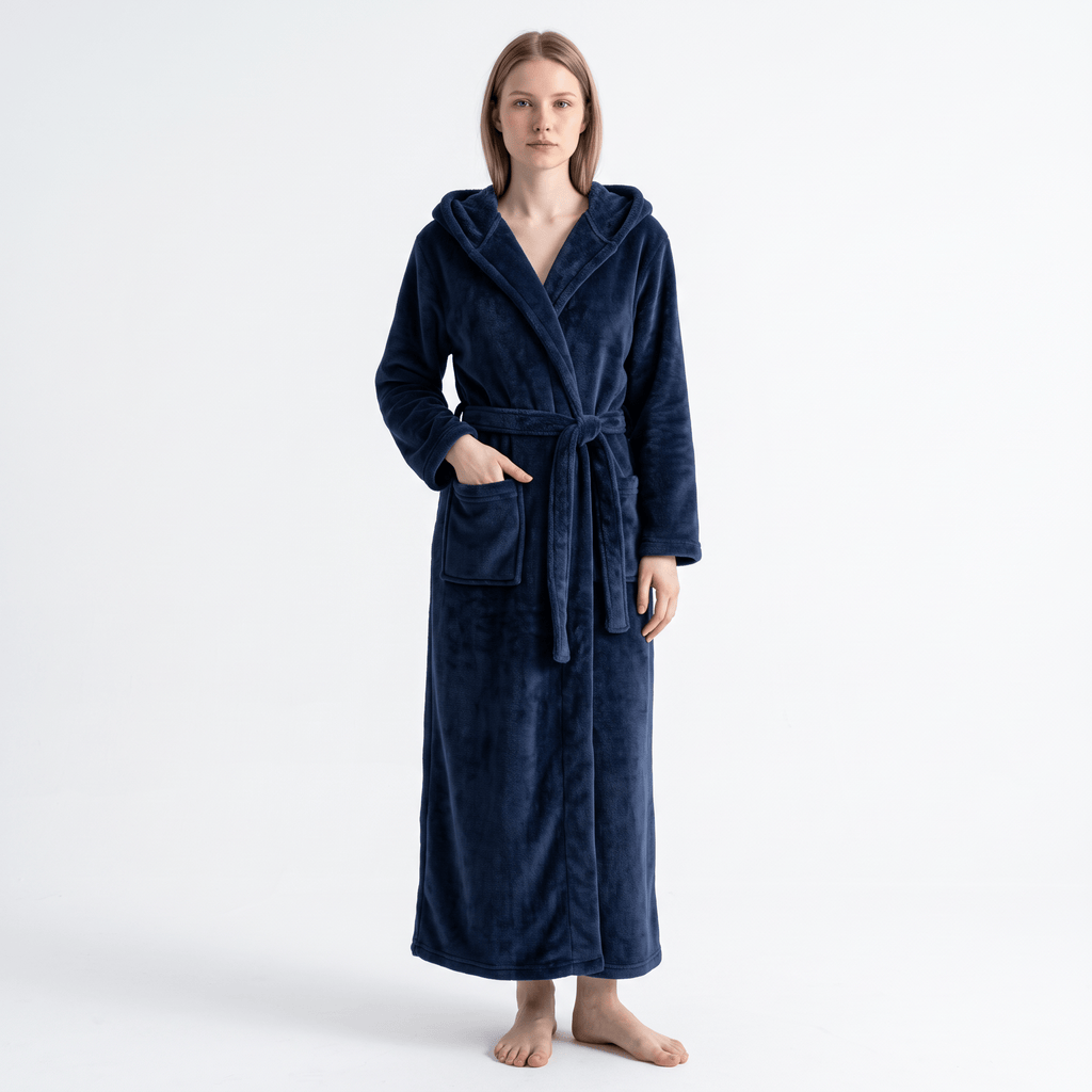 Le Prestige du Peignoir Peignoir Polaire Femme Long avec Capuche