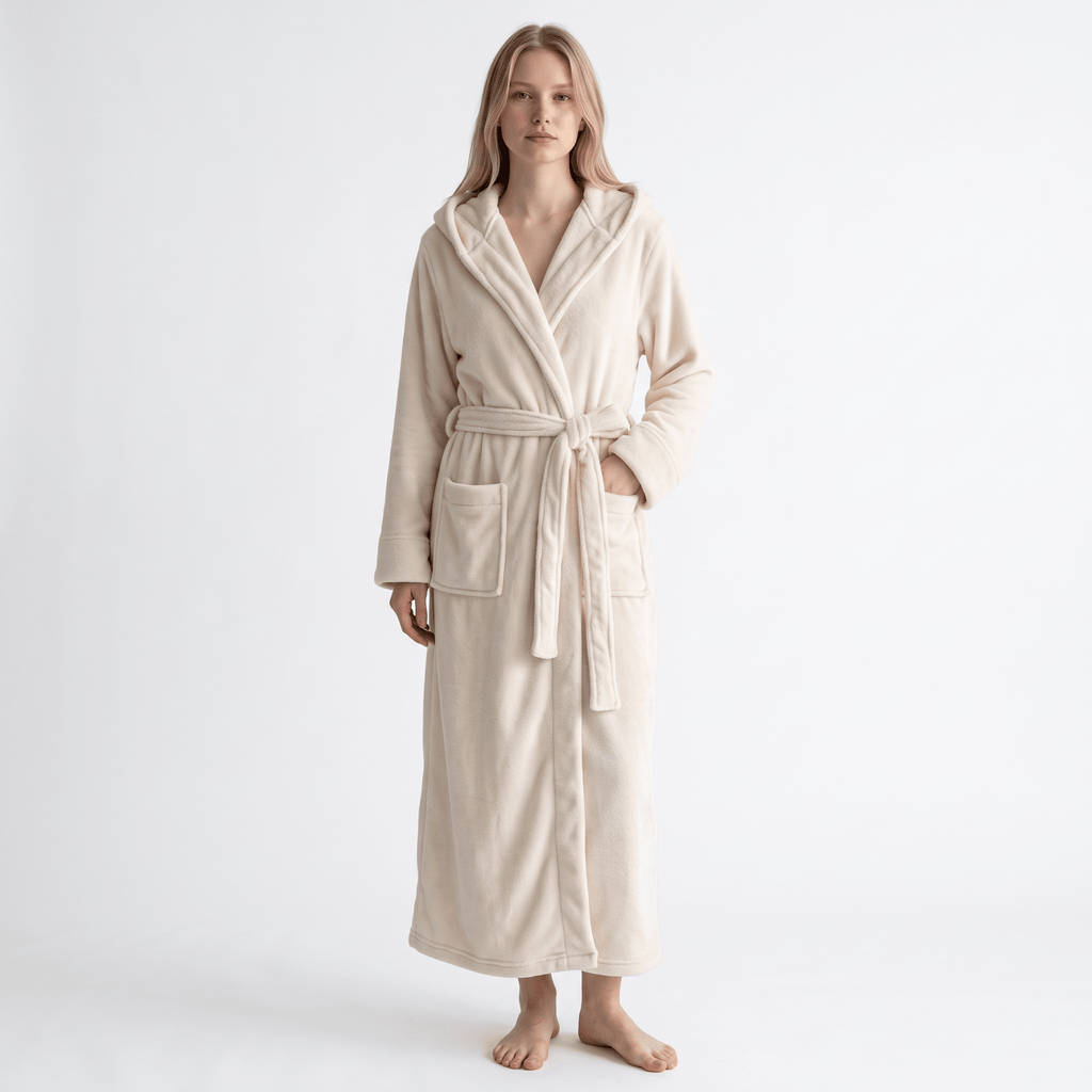 Le Prestige du Peignoir Peignoir Polaire Femme Long avec Capuche