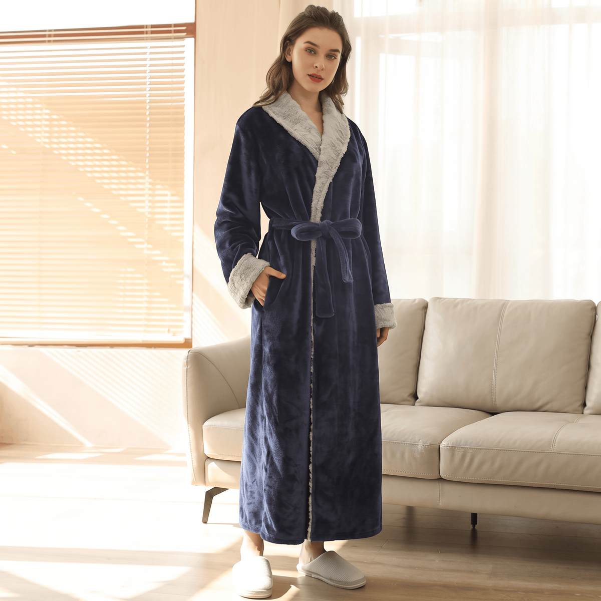 Le Prestige du Peignoir Peignoir Polaire Femme Long Douillet