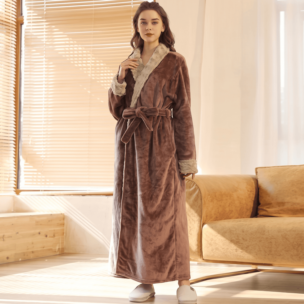Le Prestige du Peignoir Peignoir Polaire Femme Long Douillet
