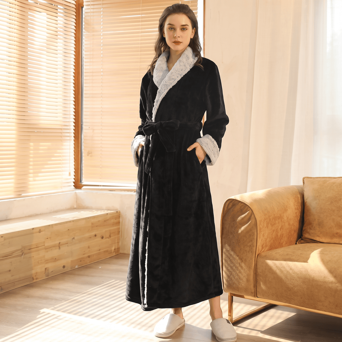 Le Prestige du Peignoir Peignoir Polaire Femme Long Douillet