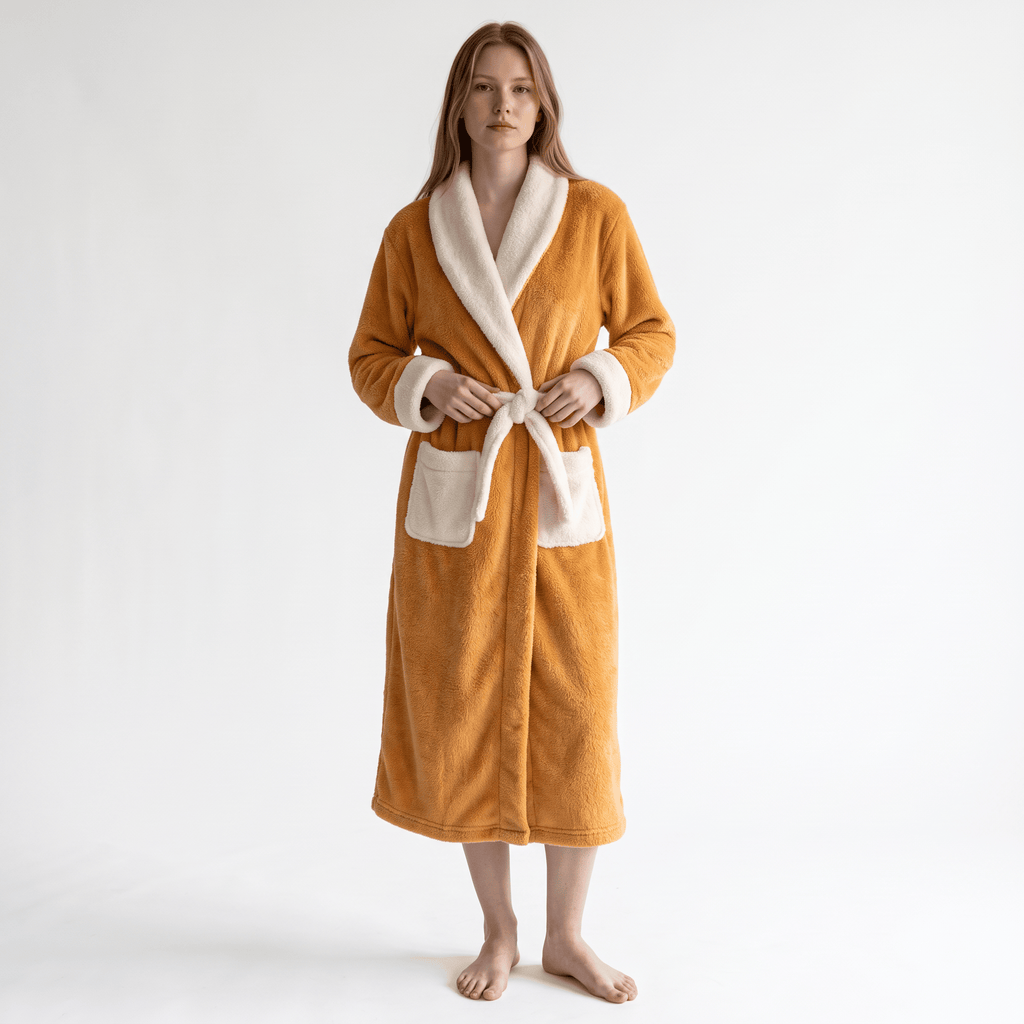 Le Prestige du Peignoir Peignoir Polaire Femme Long Uni