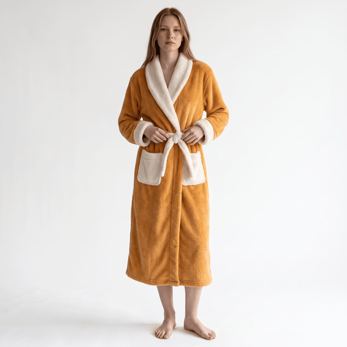 Le Prestige du Peignoir Peignoir Polaire Femme Long Uni