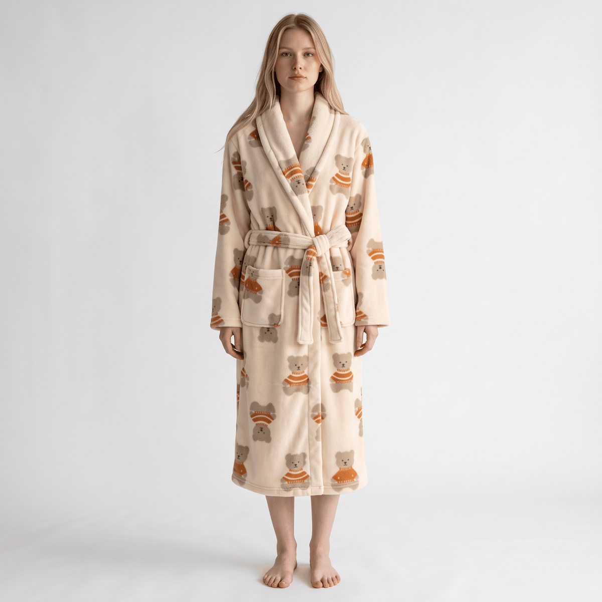 Le Prestige du Peignoir Peignoir Polaire Femme Ours