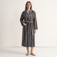 Le Prestige du Peignoir Peignoir Polaire Femme Rayé