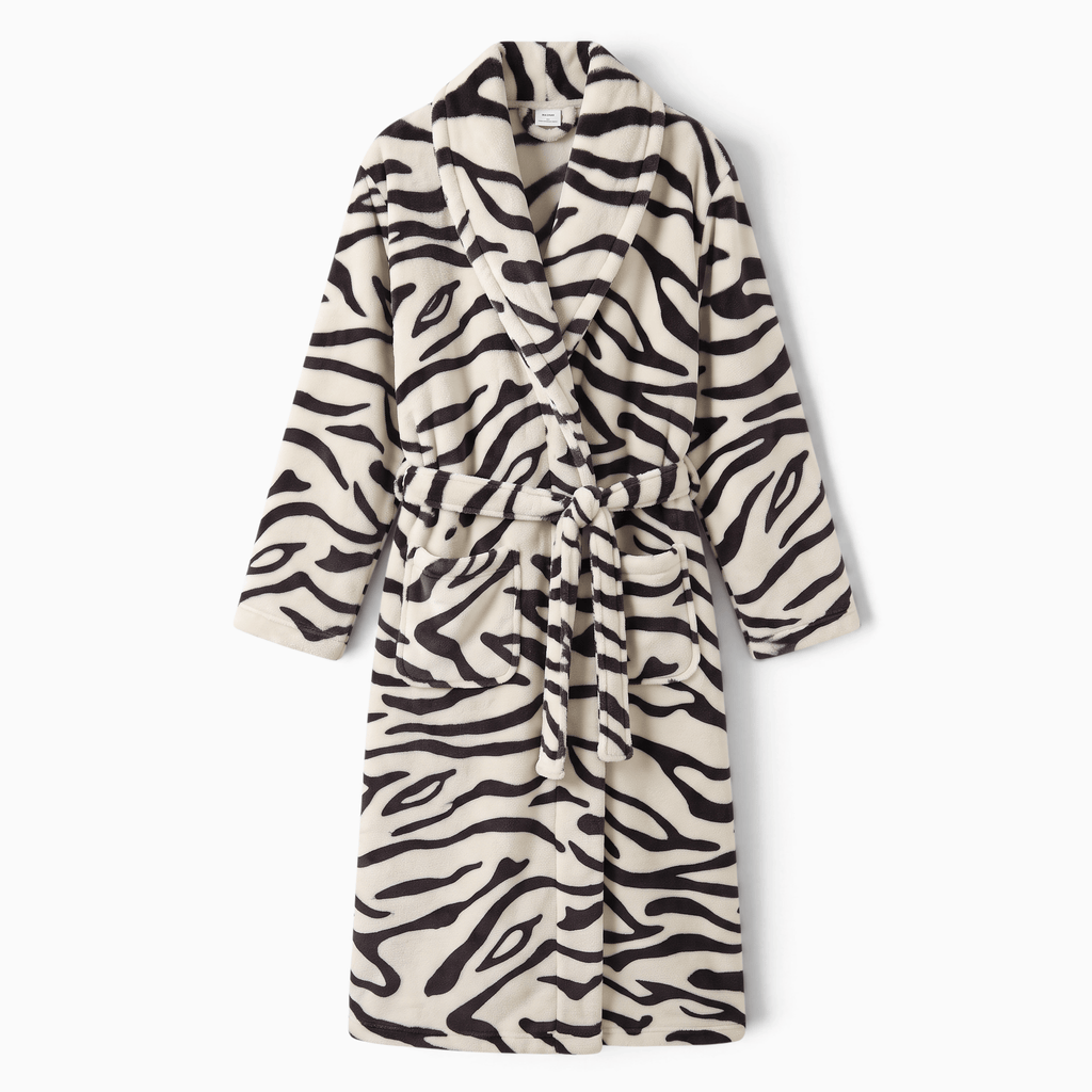 Le Prestige du Peignoir Peignoir Polaire Femme Zèbre