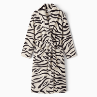 Le Prestige du Peignoir Peignoir Polaire Femme Zèbre