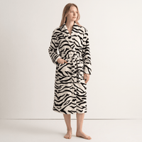 Le Prestige du Peignoir Peignoir Polaire Femme Zèbre