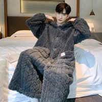 Le Prestige du Peignoir Peignoir Polaire Homme Long Chaud et Doux