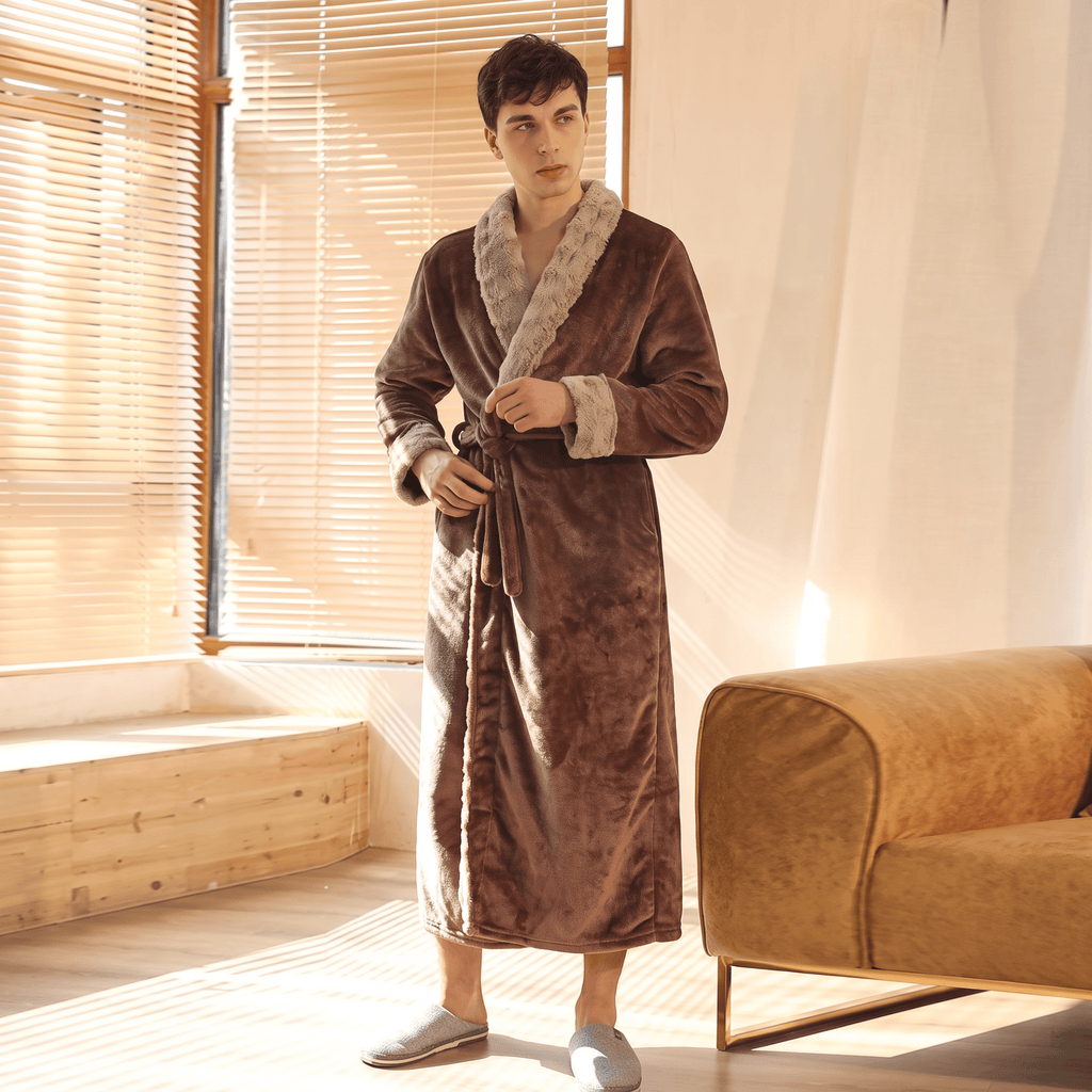 Le Prestige du Peignoir Peignoir Polaire Homme Long Douillet