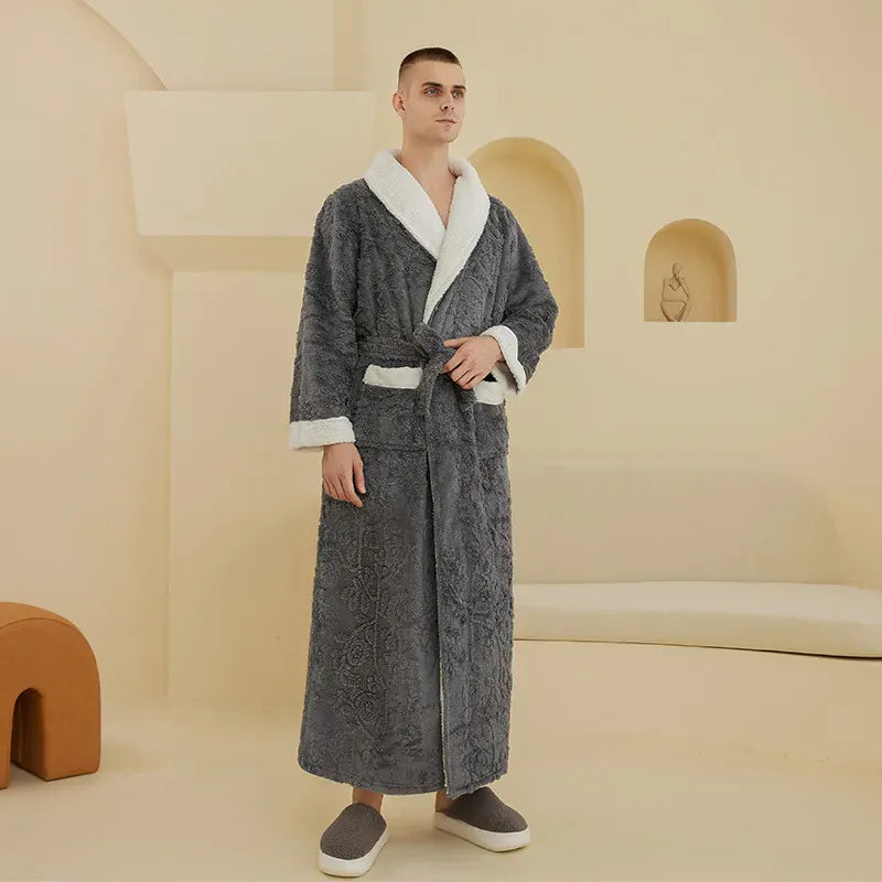 Le Prestige du Peignoir Peignoir Polaire Homme Long Doux