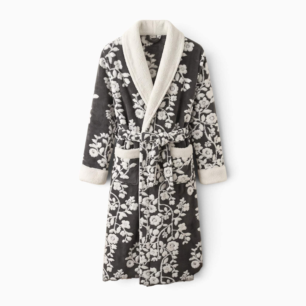 Le Prestige du Peignoir Peignoir Polaire Homme Long Fleuri