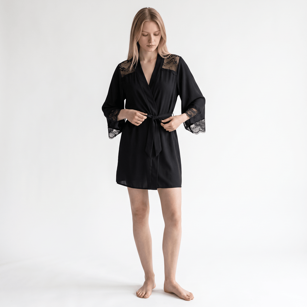 Le Prestige du Peignoir Peignoir Satin Femme Dentelle