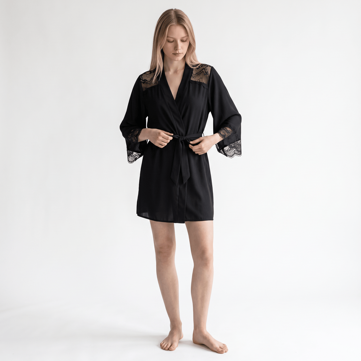 Le Prestige du Peignoir Peignoir Satin Femme Dentelle