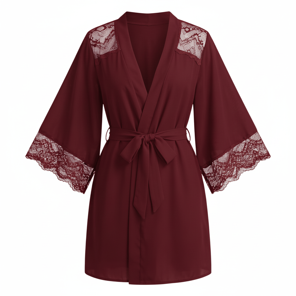 Le Prestige du Peignoir Peignoir Satin Femme Dentelle