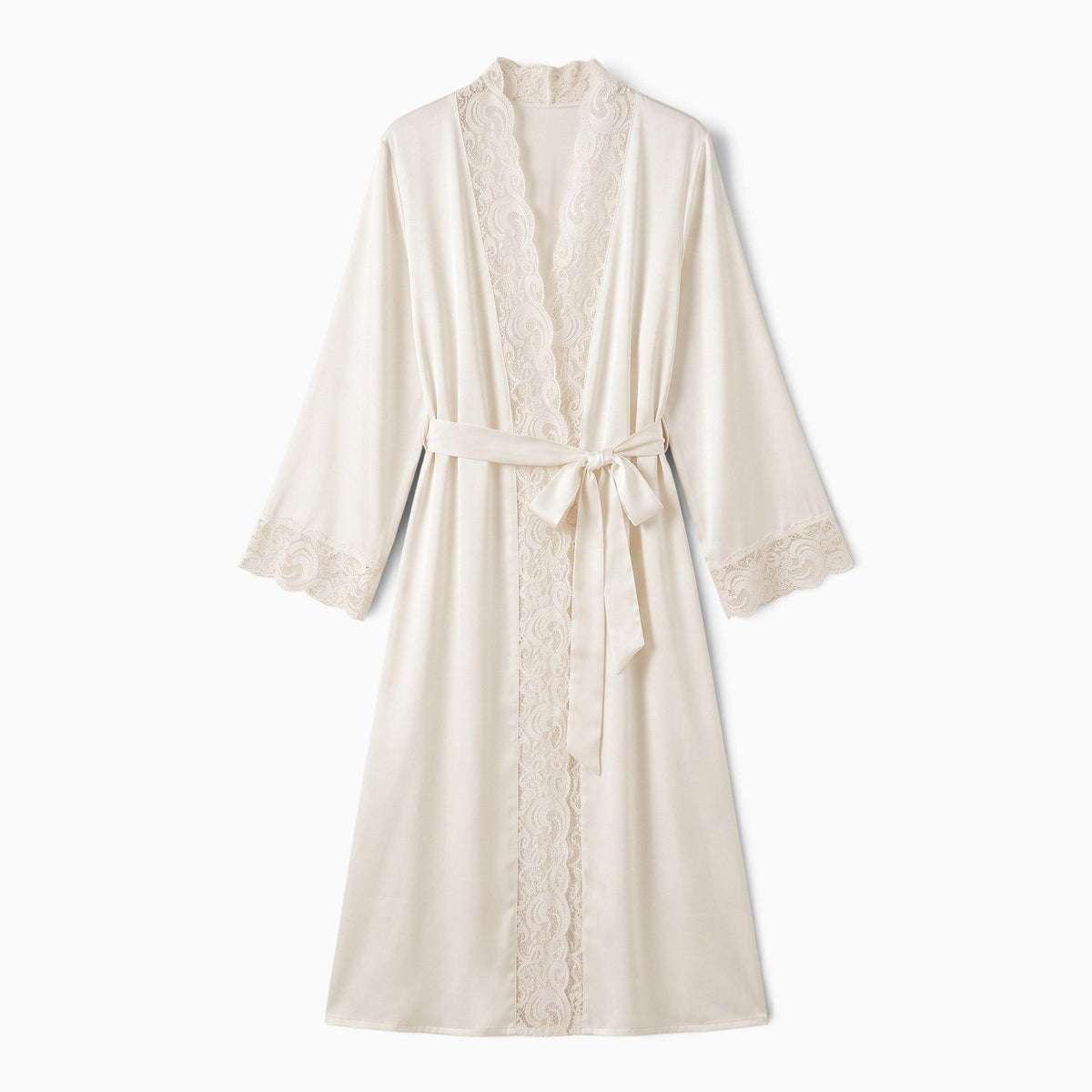 Le Prestige du Peignoir Peignoir Satin Femme Long Dentelle