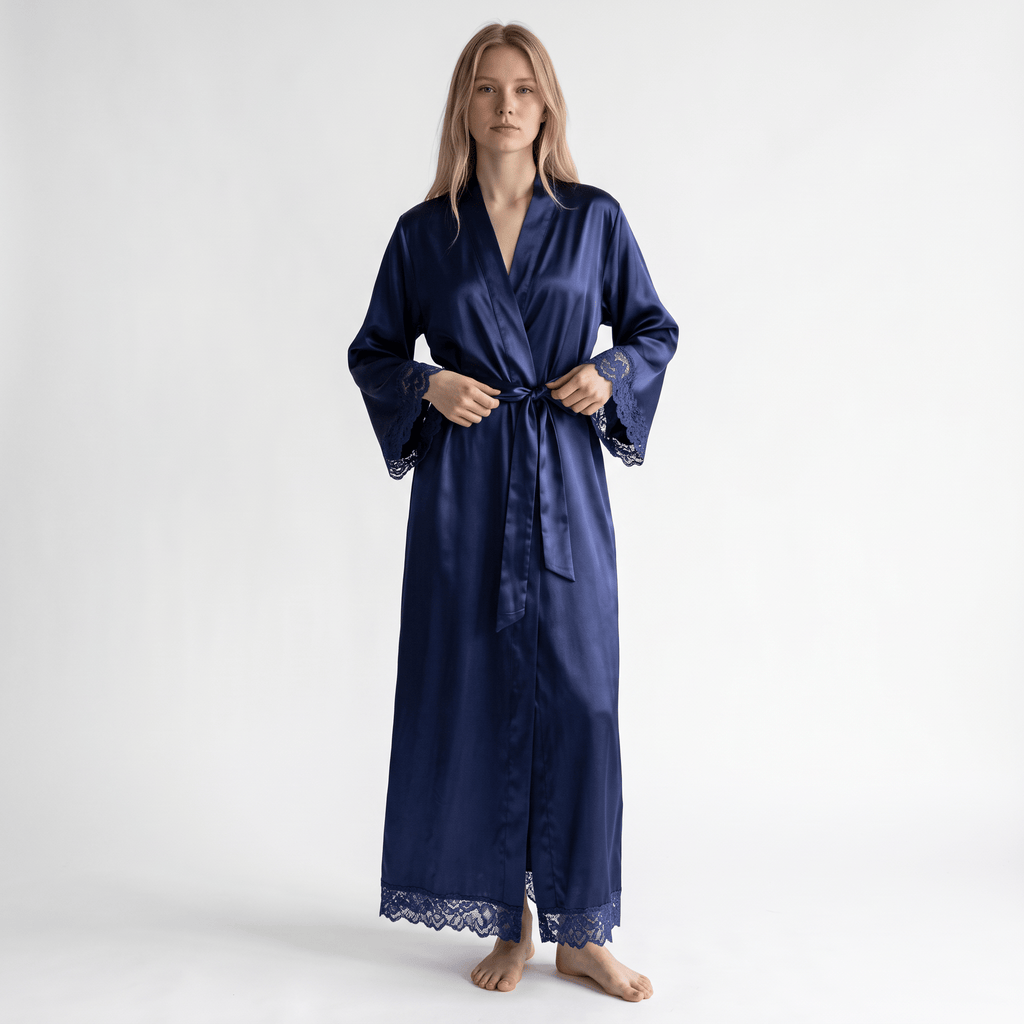 Le Prestige du Peignoir Peignoir Satin Femme Long Soyeux