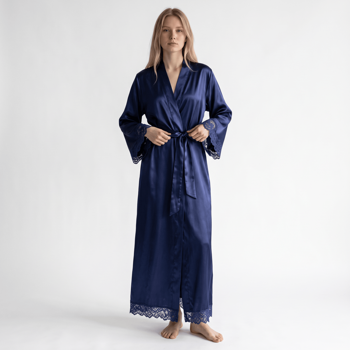 Le Prestige du Peignoir Peignoir Satin Femme Long Soyeux