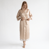 Le Prestige du Peignoir Peignoir Satin Femme Long Soyeux