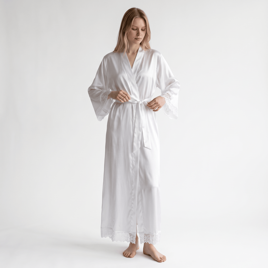 Le Prestige du Peignoir Peignoir Satin Femme Long Soyeux
