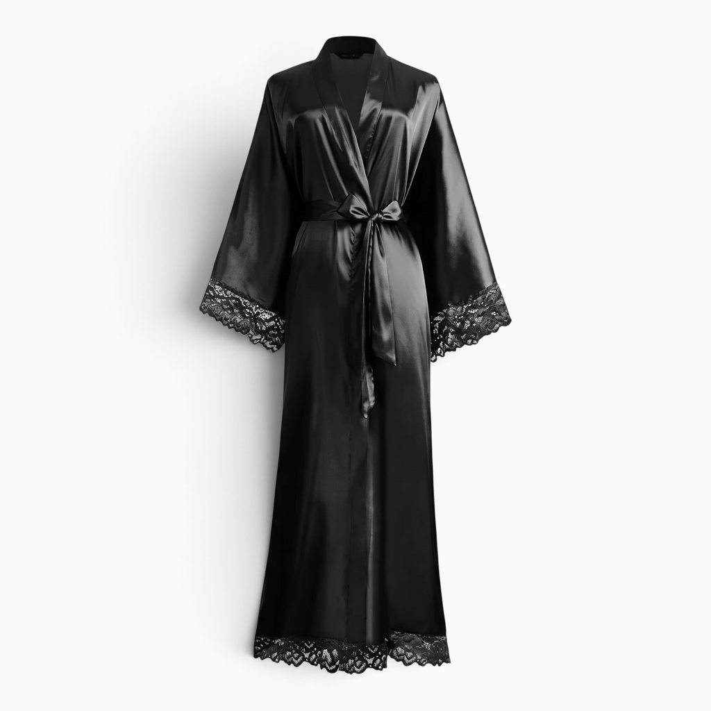Le Prestige du Peignoir Peignoir Satin Femme Long Soyeux