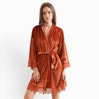 Le Prestige du Peignoir Peignoir Velours Femme Court